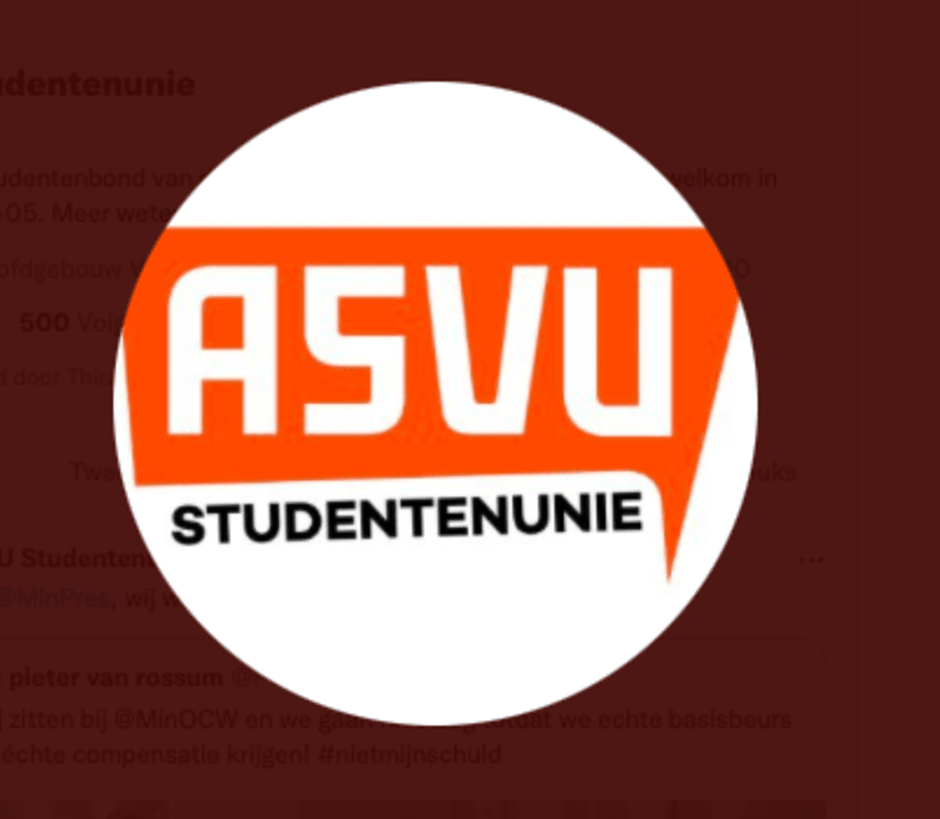 Het nieuwe logo van studentenvakbond Srvu van de Vrije Universiteit